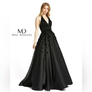 MAC DUGGAL BALL GOWNS 67111H BLACK SIZE 12 $598